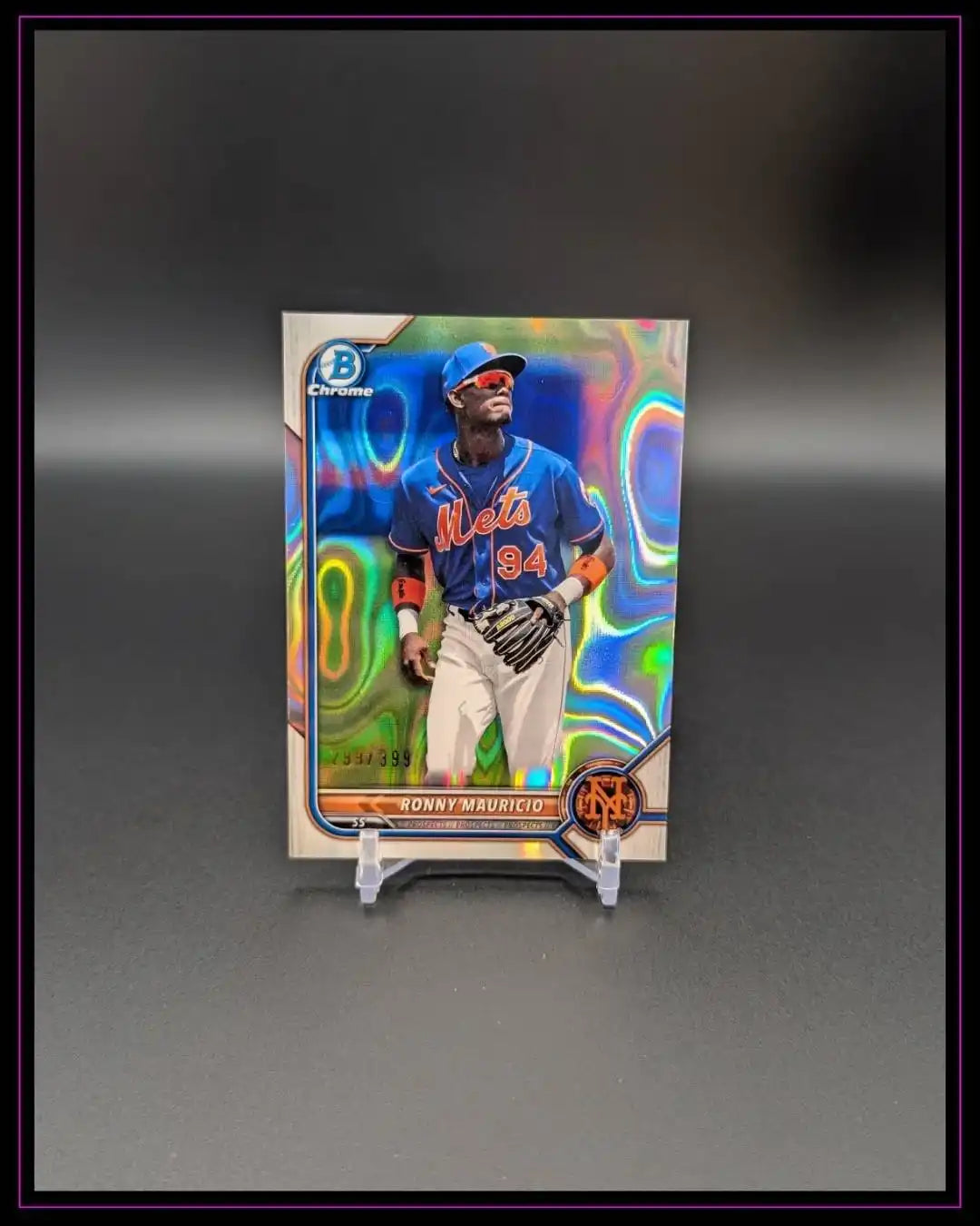 2022 Bowman #BCP-16 Ronny Mauricio Chrome Prospects Lava Refractors #/399