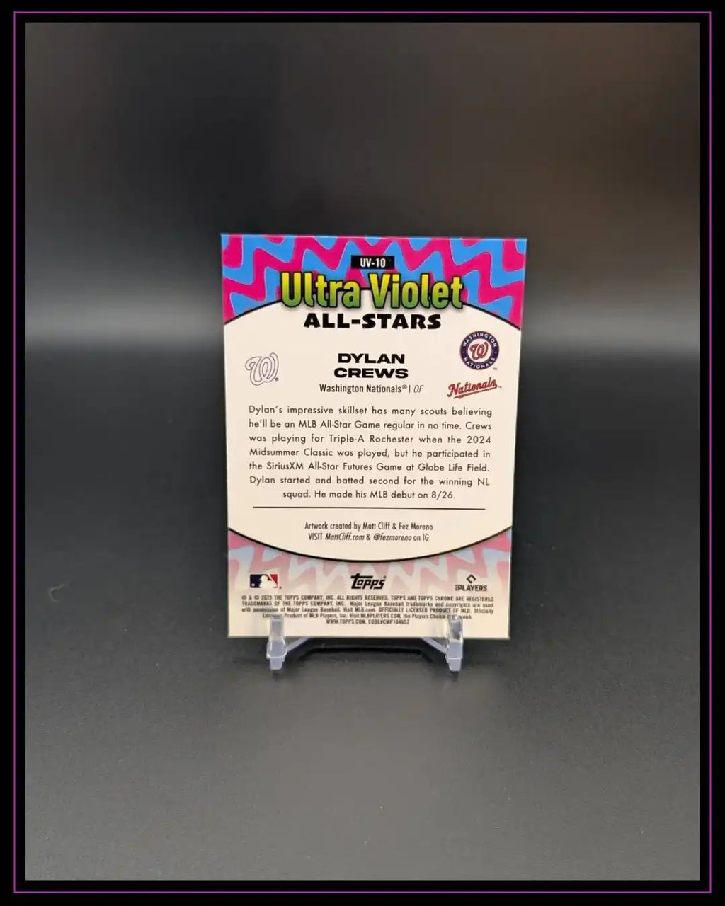 2025 Topps Chrome #UV-10 Dylan Crews Ultra Violet All-Stars RC