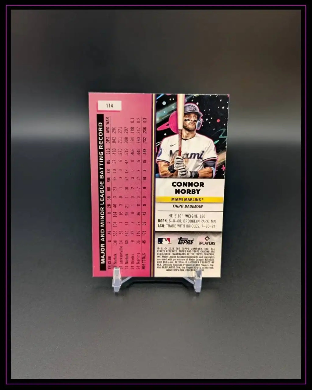 2025 Topps Chrome Cosmic #114 Connor Norby RC