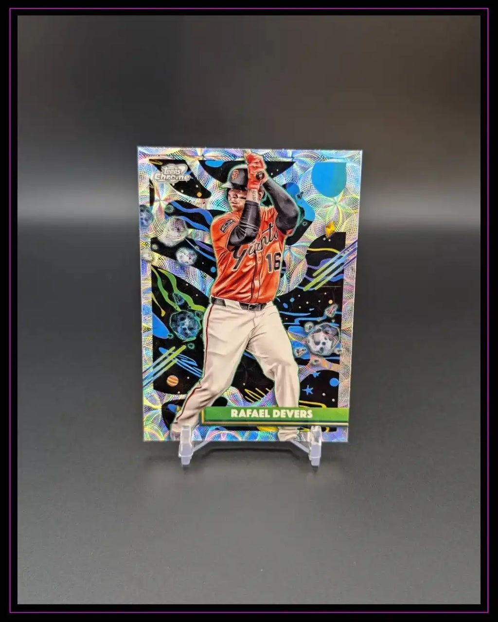 2025 Topps Chrome Cosmic #186 Rafael Devers Nucleus Refractor
