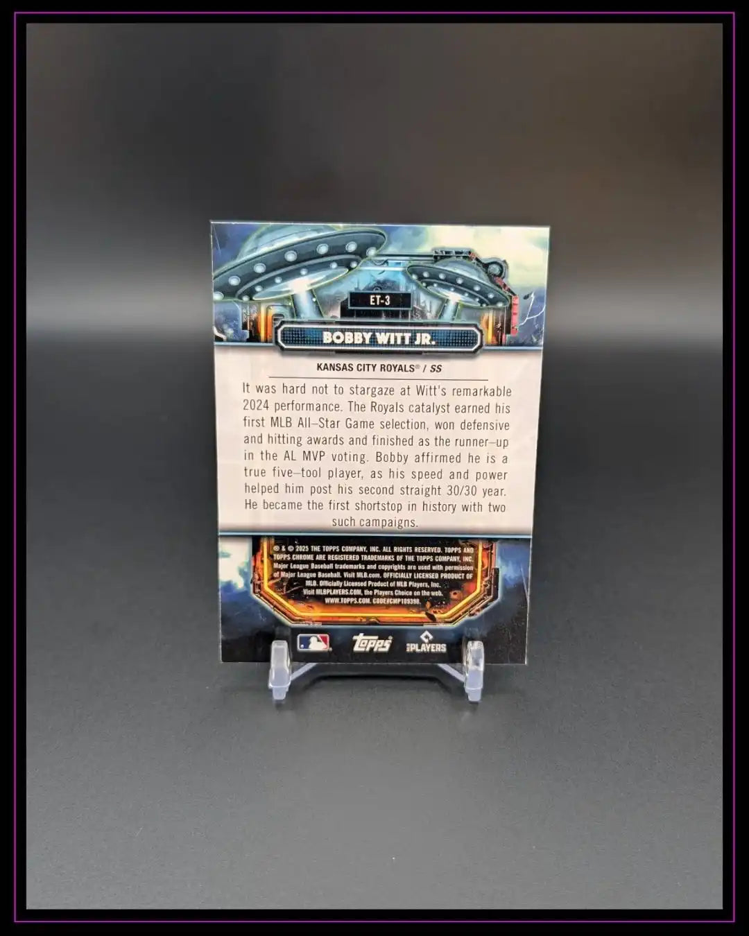 2023 Topps Chrome Cosmic #ET-3 Bobby Witt Jr. Extraterrestrial Talent
