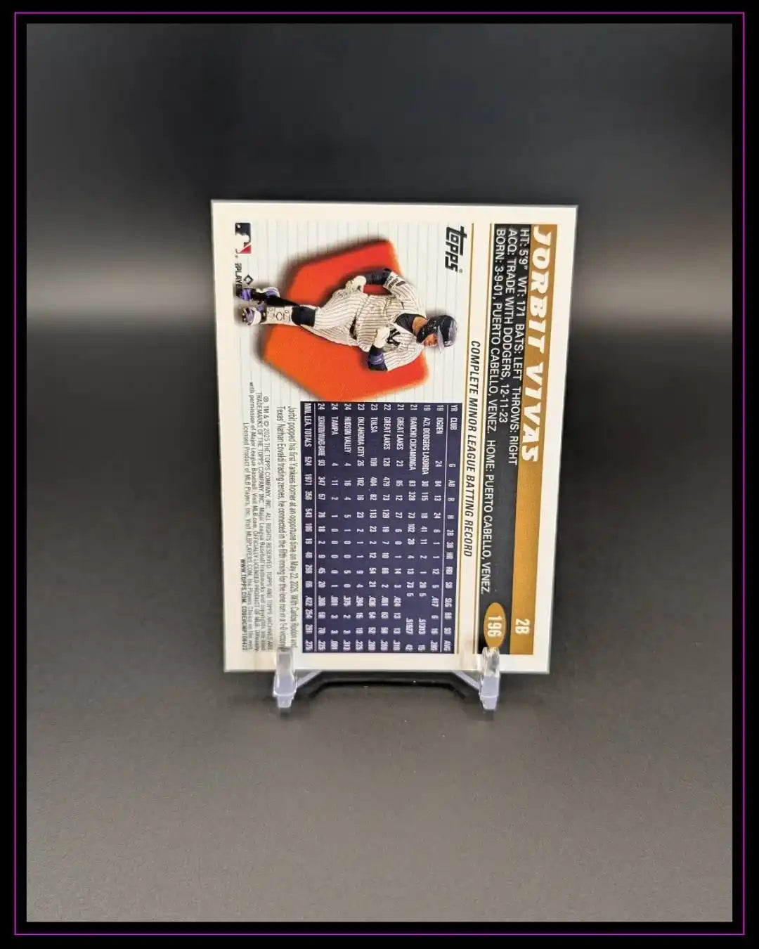 2025 Topps Archives #196 Jorbit Vivas RC