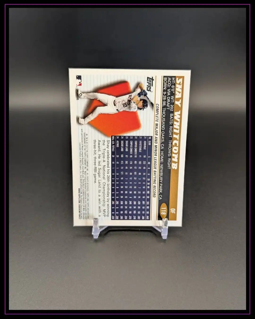 2025 Topps Archives #118 Shay Whitcomb RC