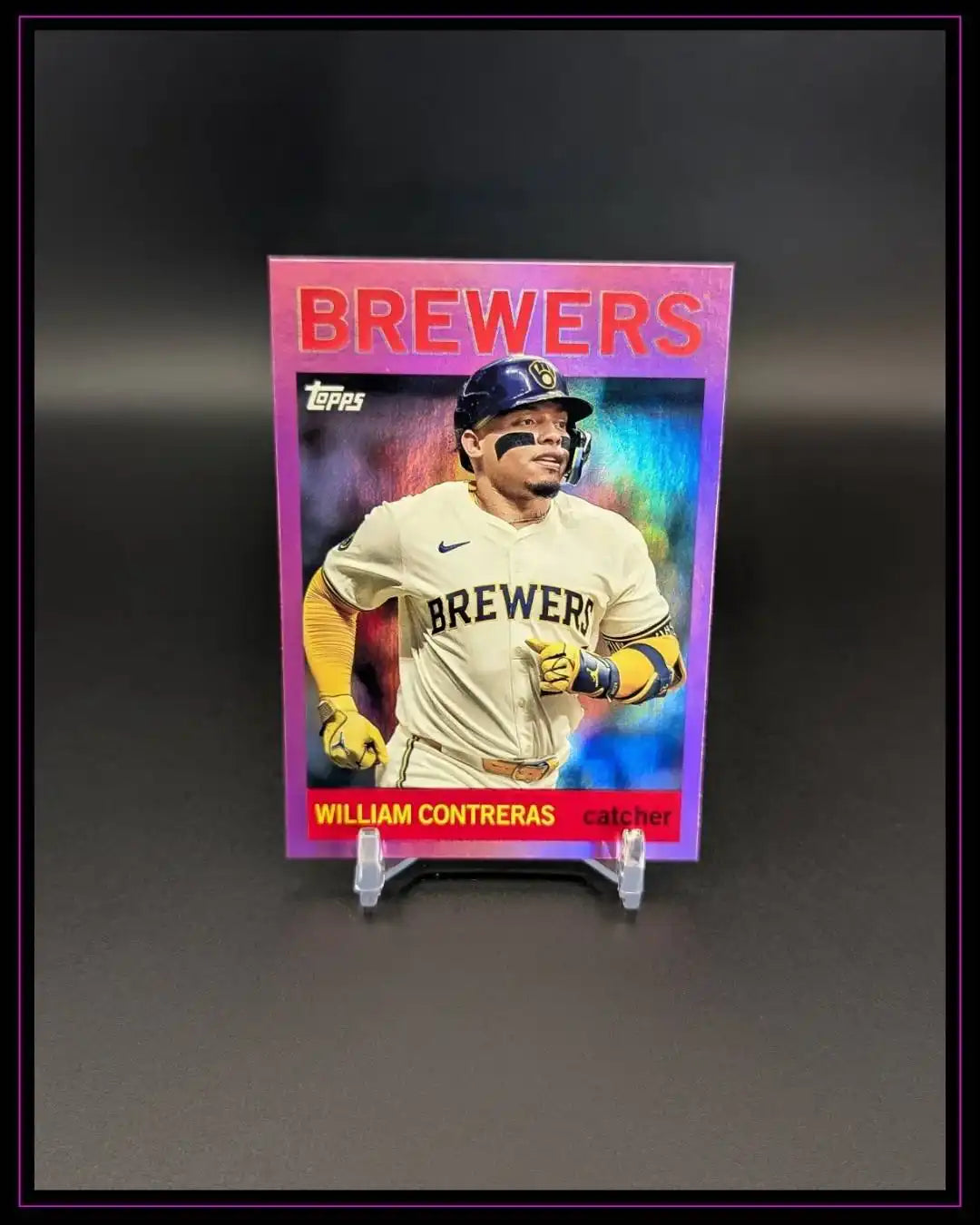 2025 Topps Archives #12 William Contreras Pink Foilboard