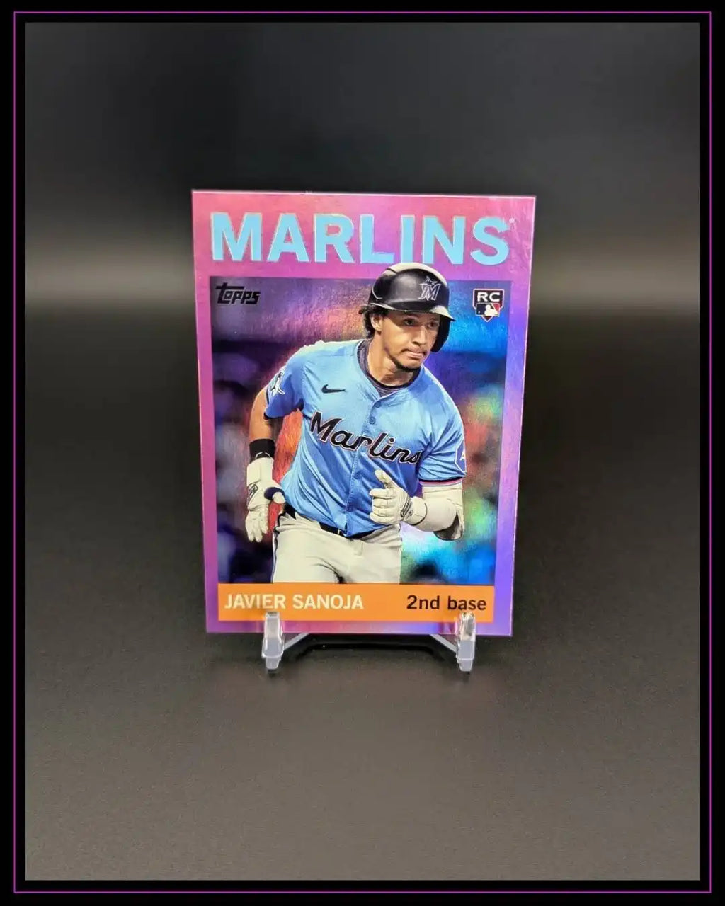 2025 Topps Archives #8 Javier Sanoja Pink Foilboard RC