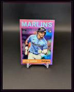 2025 Topps Archives #8 Javier Sanoja Pink Foilboard RC