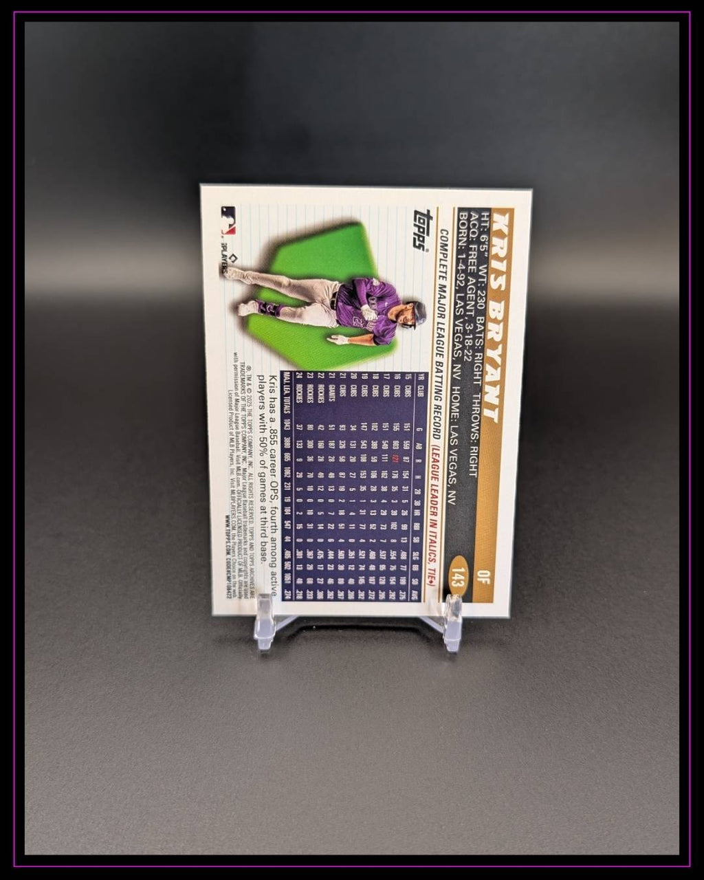 2025 Topps Archives #143 Kris Bryant Pink Foilboard