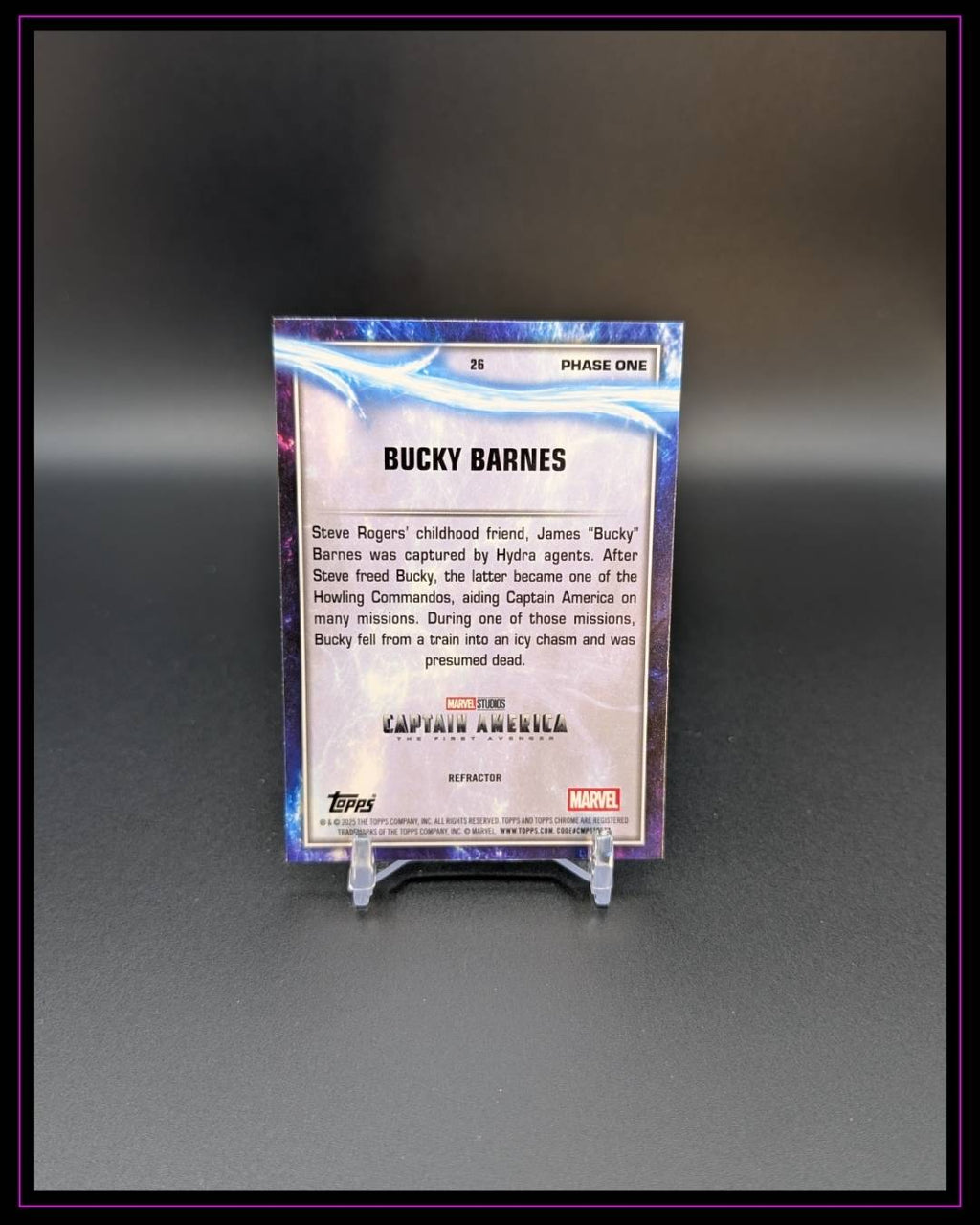 2025 Topps Marvel Studios Chrome #26 Bucky Barnes Refractor