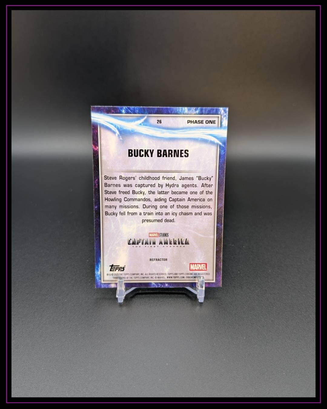 2025 Topps Marvel Studios Chrome #26 Bucky Barnes Refractor