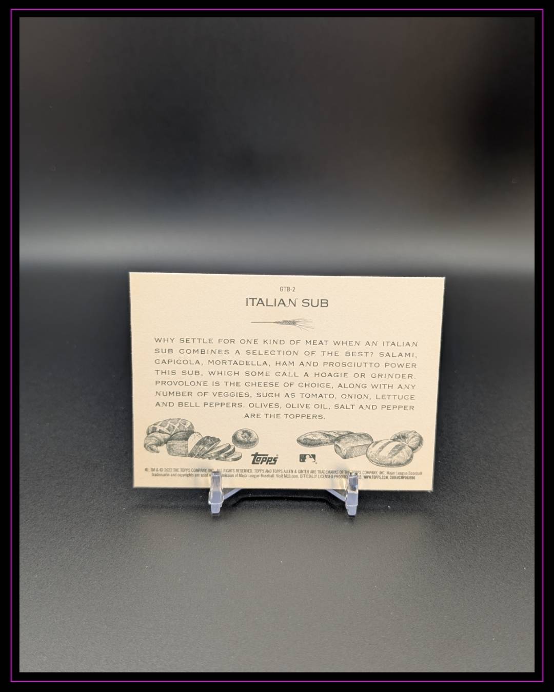 2022 Topps Allen & Ginter #GTB-2 Italian Sub Get That Bread