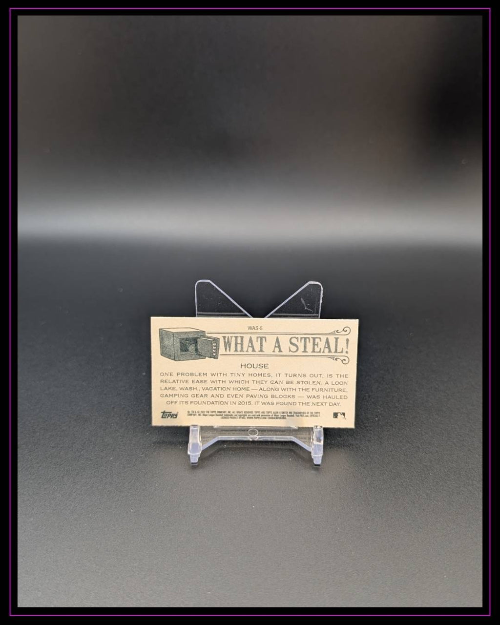 2022 Topps Allen & Ginter #WAS-5 House Mini What a Steal!