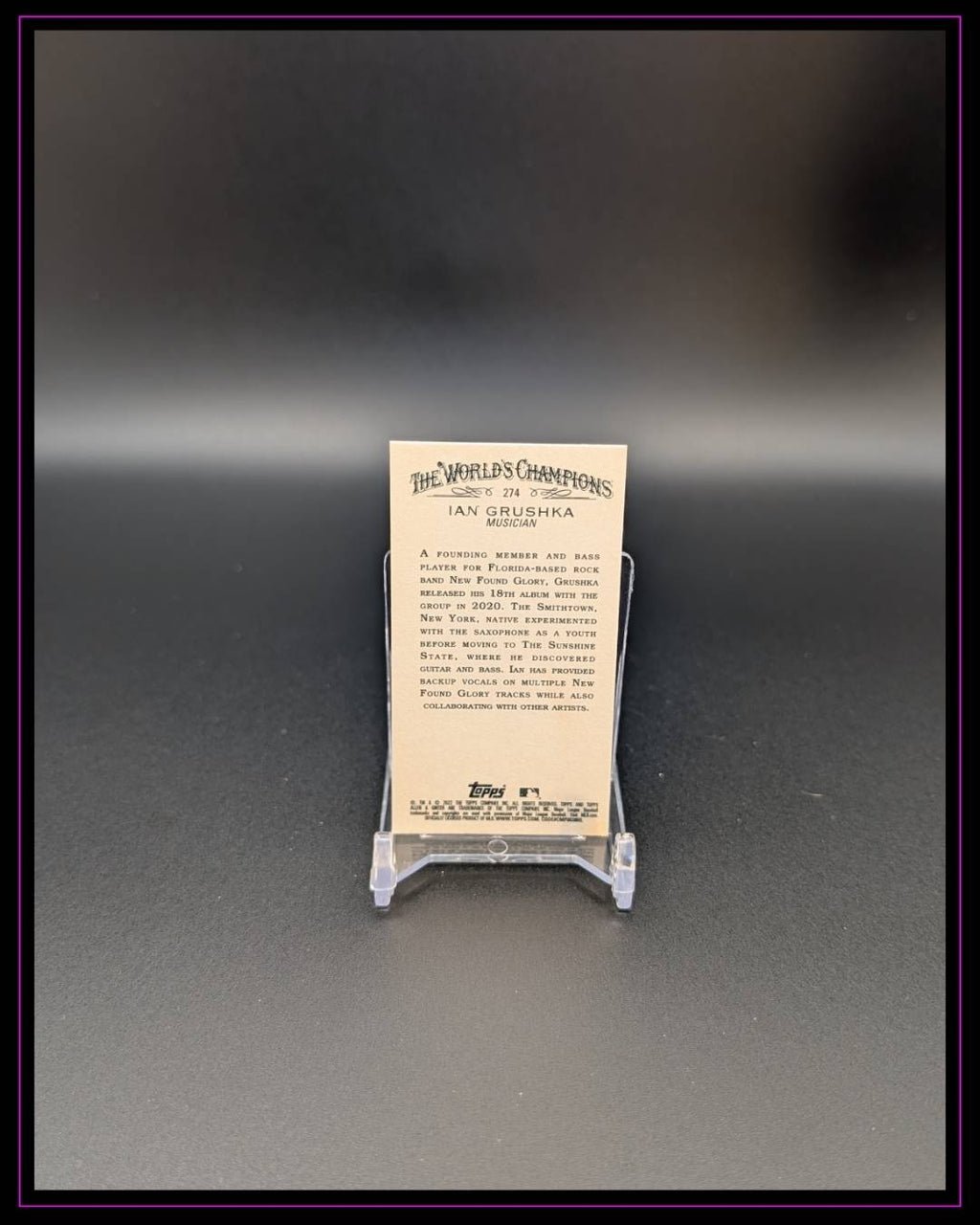 2022 Topps Allen & Ginter #274 Ian Grushka Mini Black Border