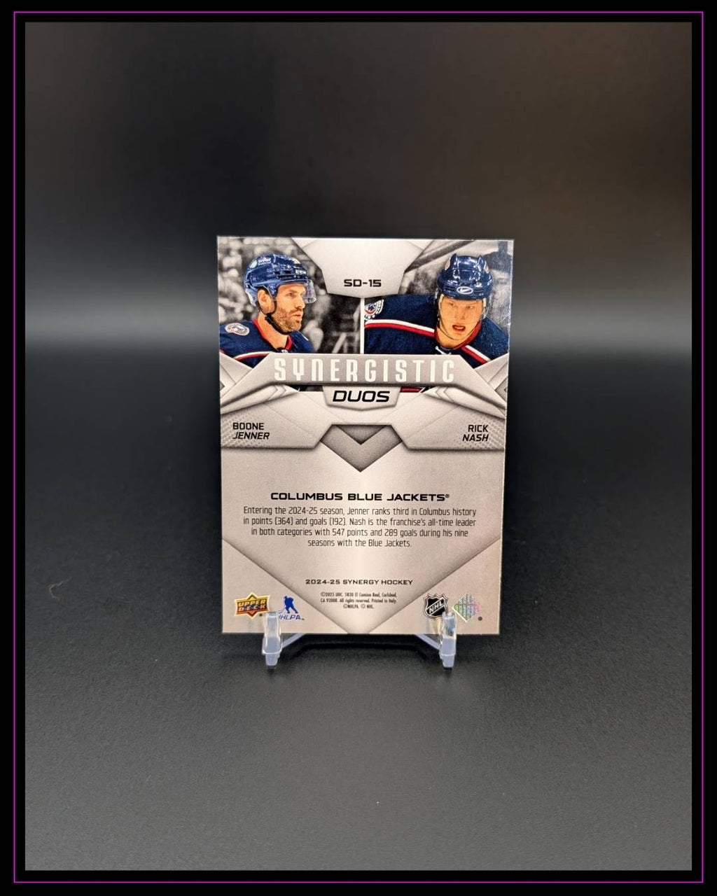 2024-25 Upper Deck Synergy #SD-15 Boone Jenner / Rick Nash Duos Synergiques
