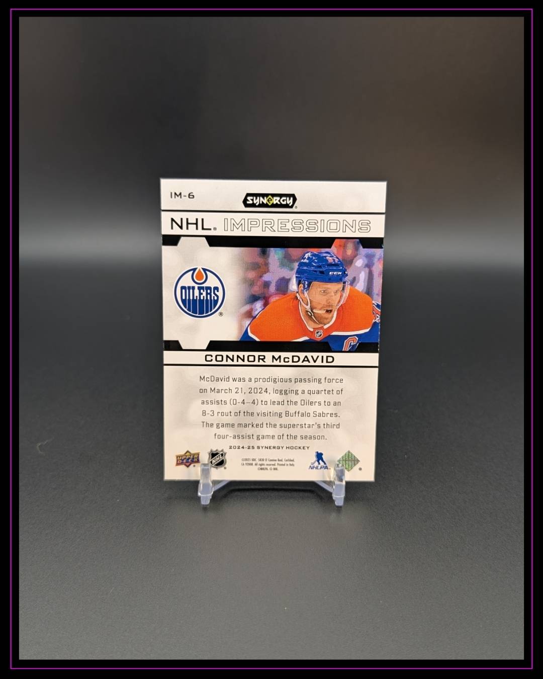 2024-25 Upper Deck Synergy #IM-6 Connor McDavid NHL Impressions