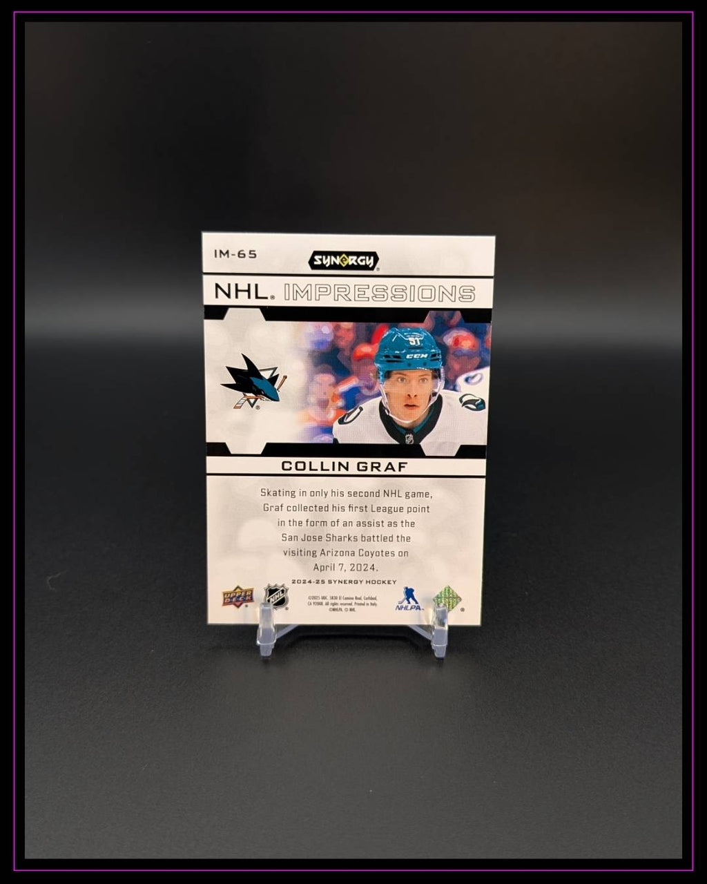 2024-25 Upper Deck Synergy #IM-65 Collin Graf NHL Impressions