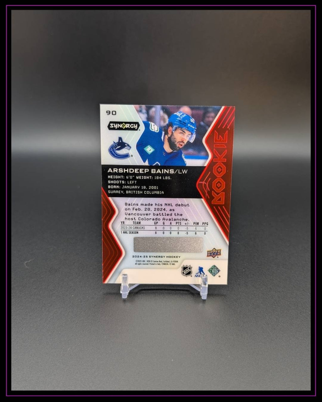 2024-25 Upper Deck Synergy #90 Arshdeep Bains Red Codes