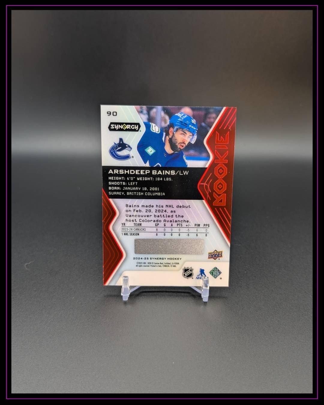 2024-25 Upper Deck Synergy #90 Arshdeep Bains Red Codes