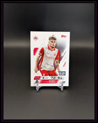Fußball Trading Card von Bobby Clark, Salzburg, Attack Debut, auf schwarzem Hintergrund