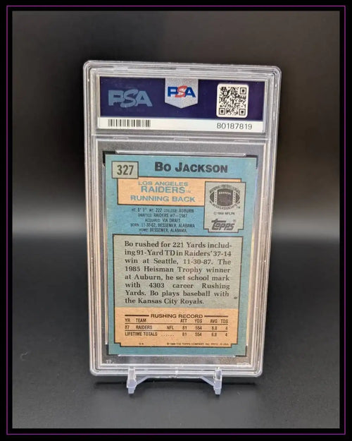 1988 Topps #327 Bo Jackson PSA 6