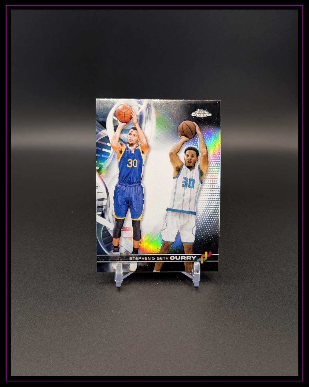2023-24 Topps Chrome #DNA-1 Stephen Curry / Seth Curry DNA
