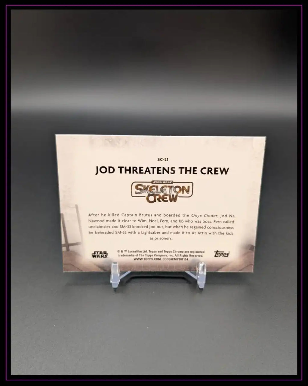 2025 Topps Chrome Star Wars #SC-21 Jod Threatens The Crew Skeleton Crew