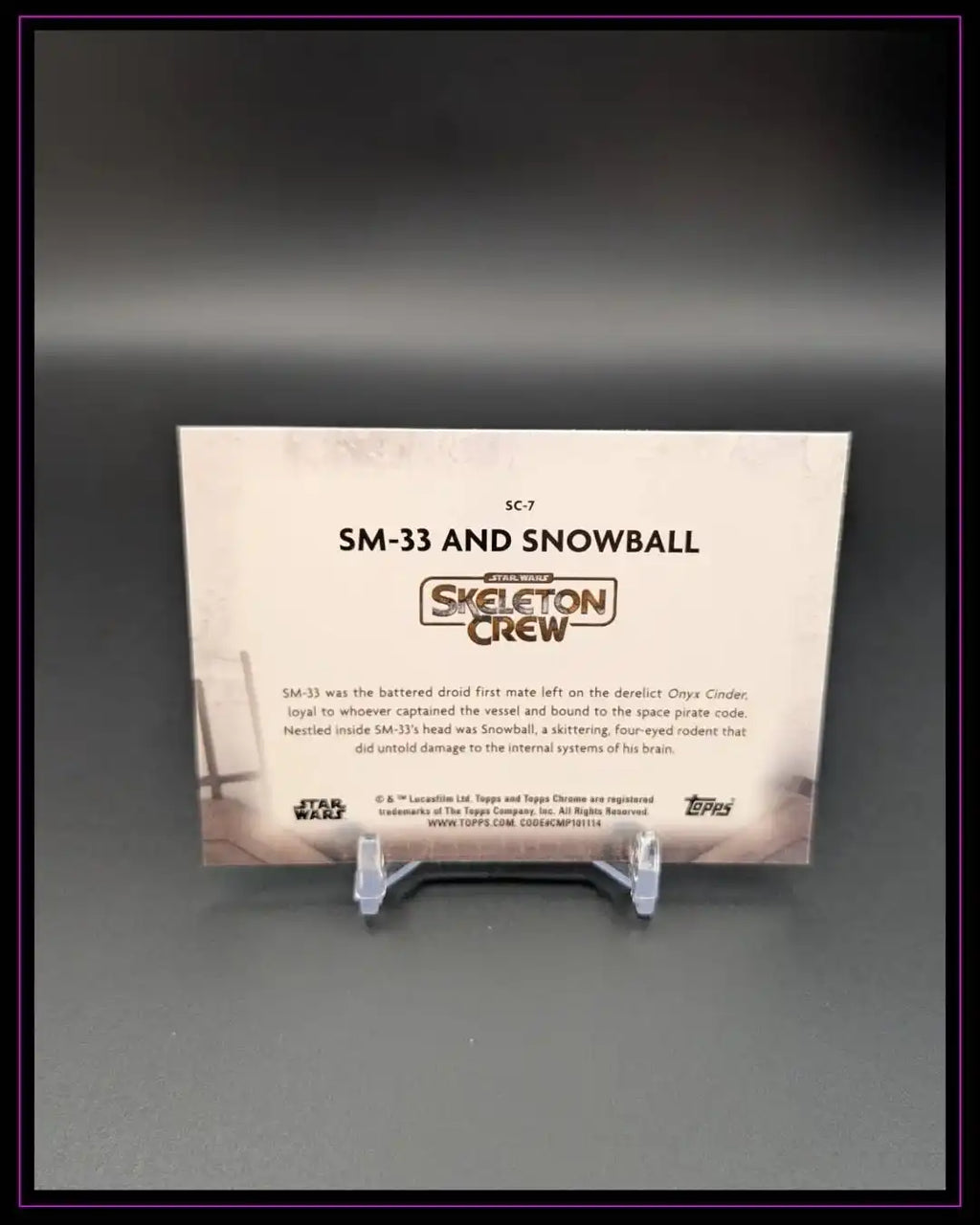 2025 Topps Chrome Star Wars #SC-7 SM-33 and Snowball Skeleton Crew