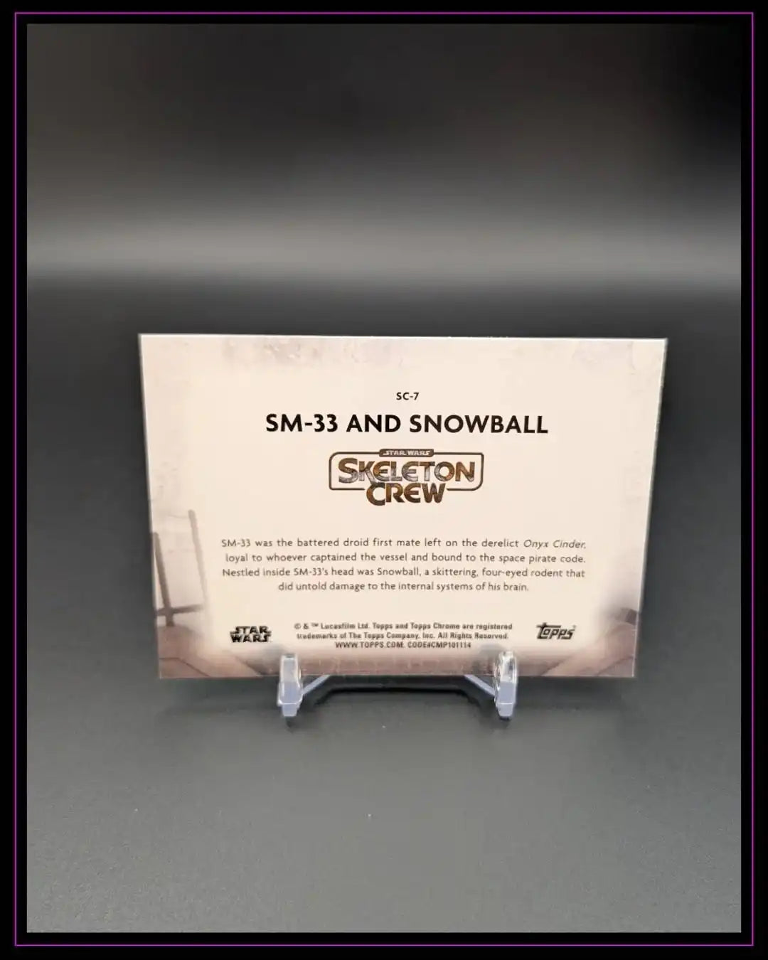 2025 Topps Chrome Star Wars #SC-7 SM-33 and Snowball Skeleton Crew