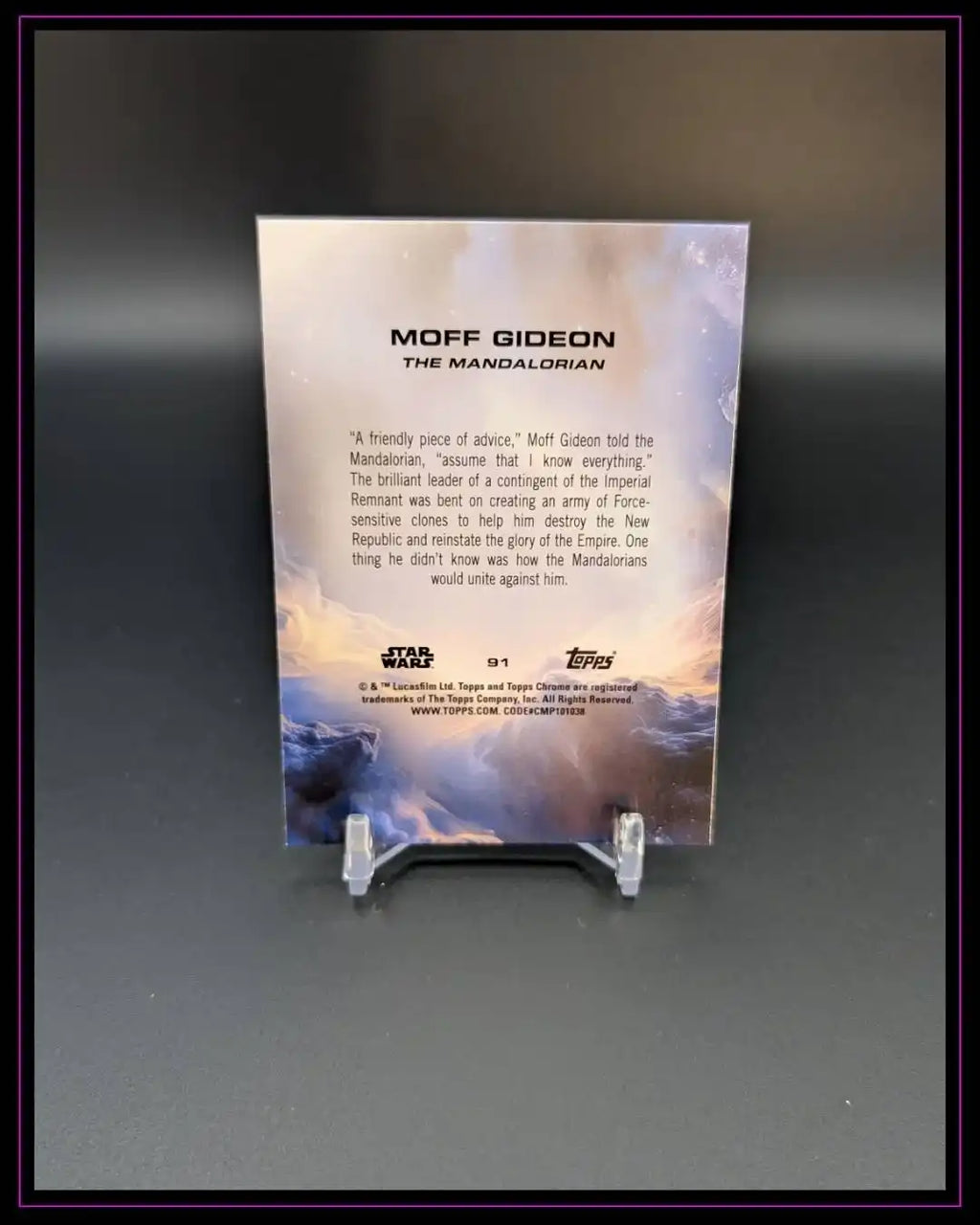 2025 Topps Chrome Star Wars #91 Moff Gideon Prism Refractor