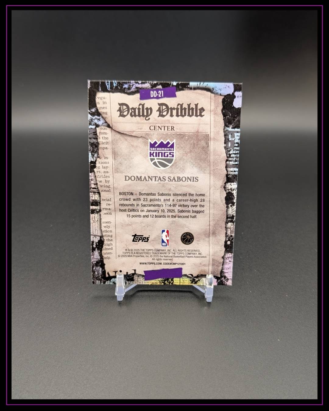 2025-26 Topps #DD-21 Domantas Sabonis The Daily Dribble