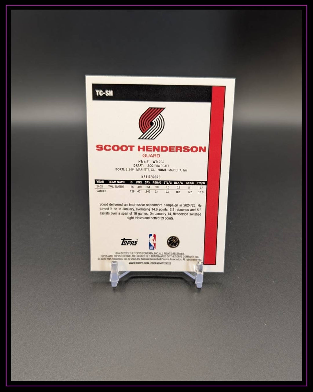 2025-26 Topps #TC-SH Scoot Henderson 1980-81 Topps Chrome Basketball