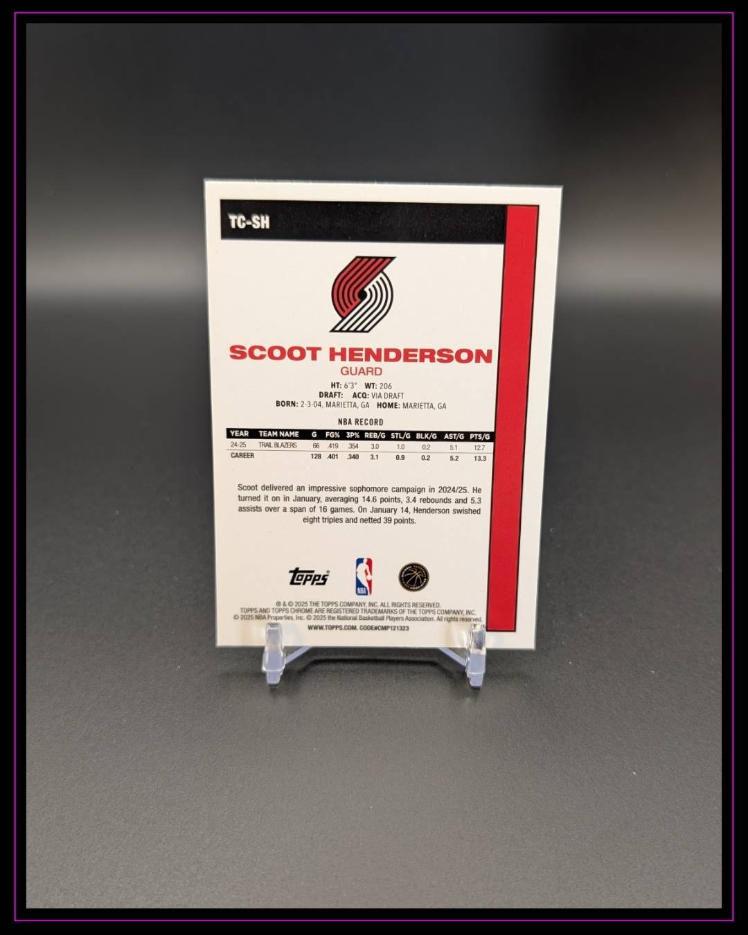 2025-26 Topps #TC-SH Scoot Henderson 1980-81 Topps Chrome Basketball