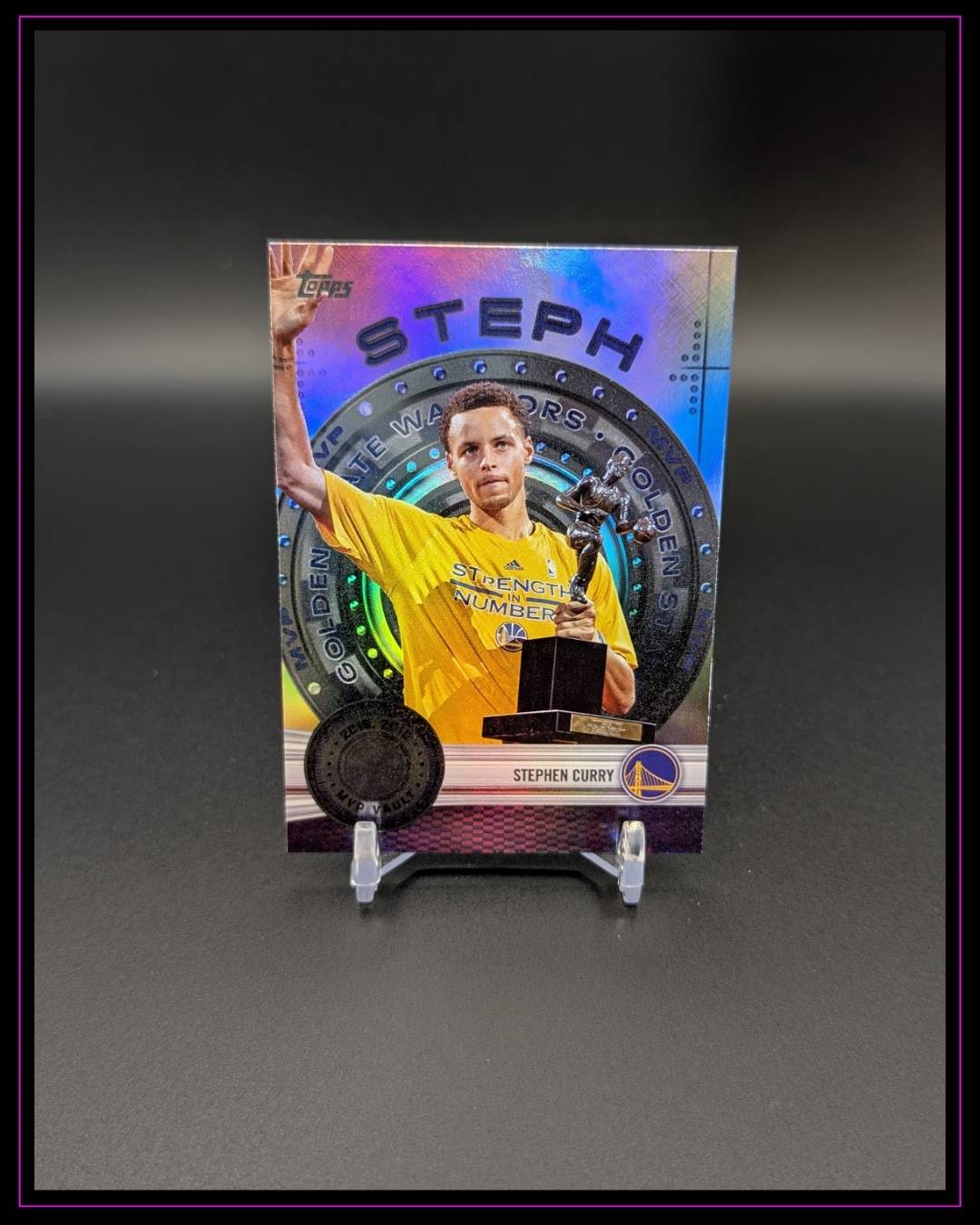 2025-26 Topps #MVP-6 Stephen Curry MVP Vault Rainbow Foilboard