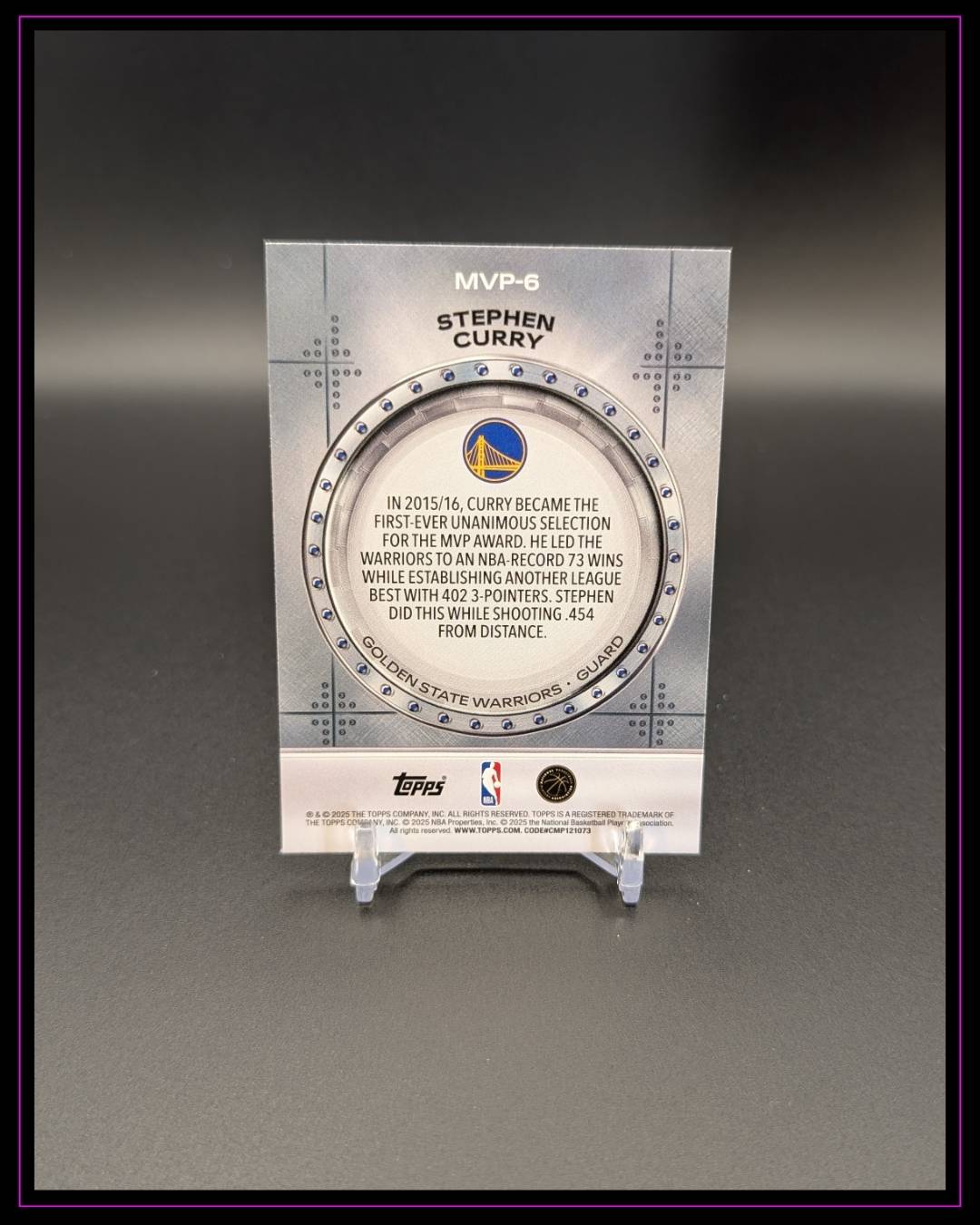 2025-26 Topps #MVP-6 Stephen Curry MVP Vault