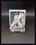 Baseball Trading Card mit Tim Piasentin der Toronto Blue Jays, aufgestellt auf schwarzem Hintergrund