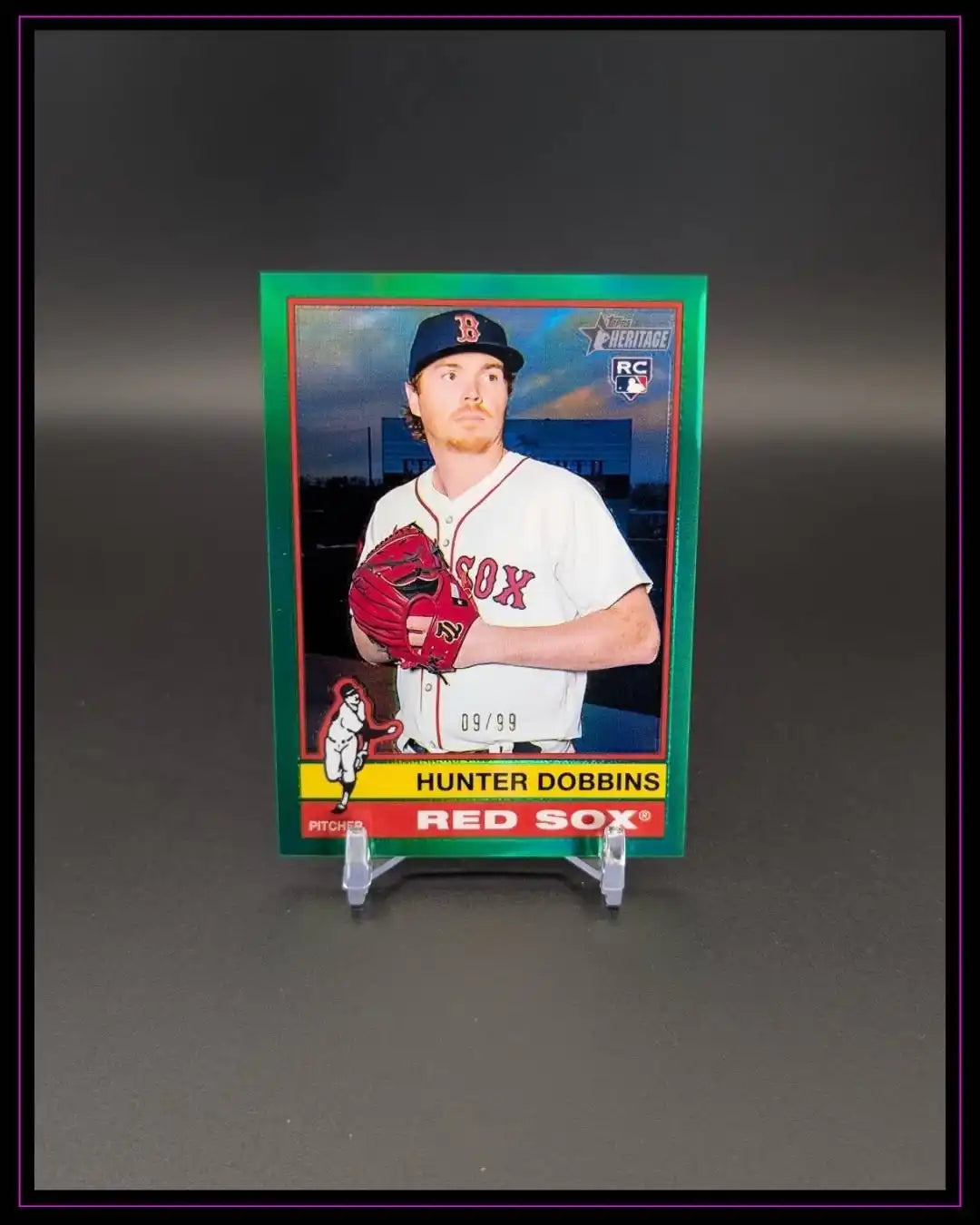 Baseball Trading Card Hunter Dobbins Red Sox, limitierte Auflage, Sport Sammlerstück