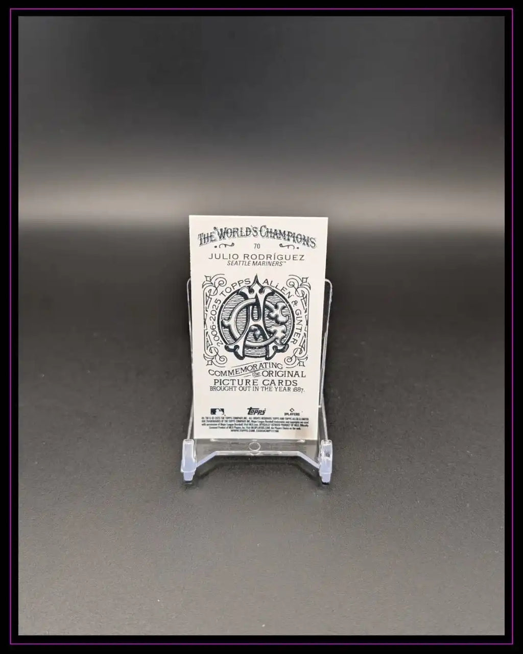 2025 Topps Allen & Ginter #70 Julio Rodríguez Mini Allen & Ginter Back