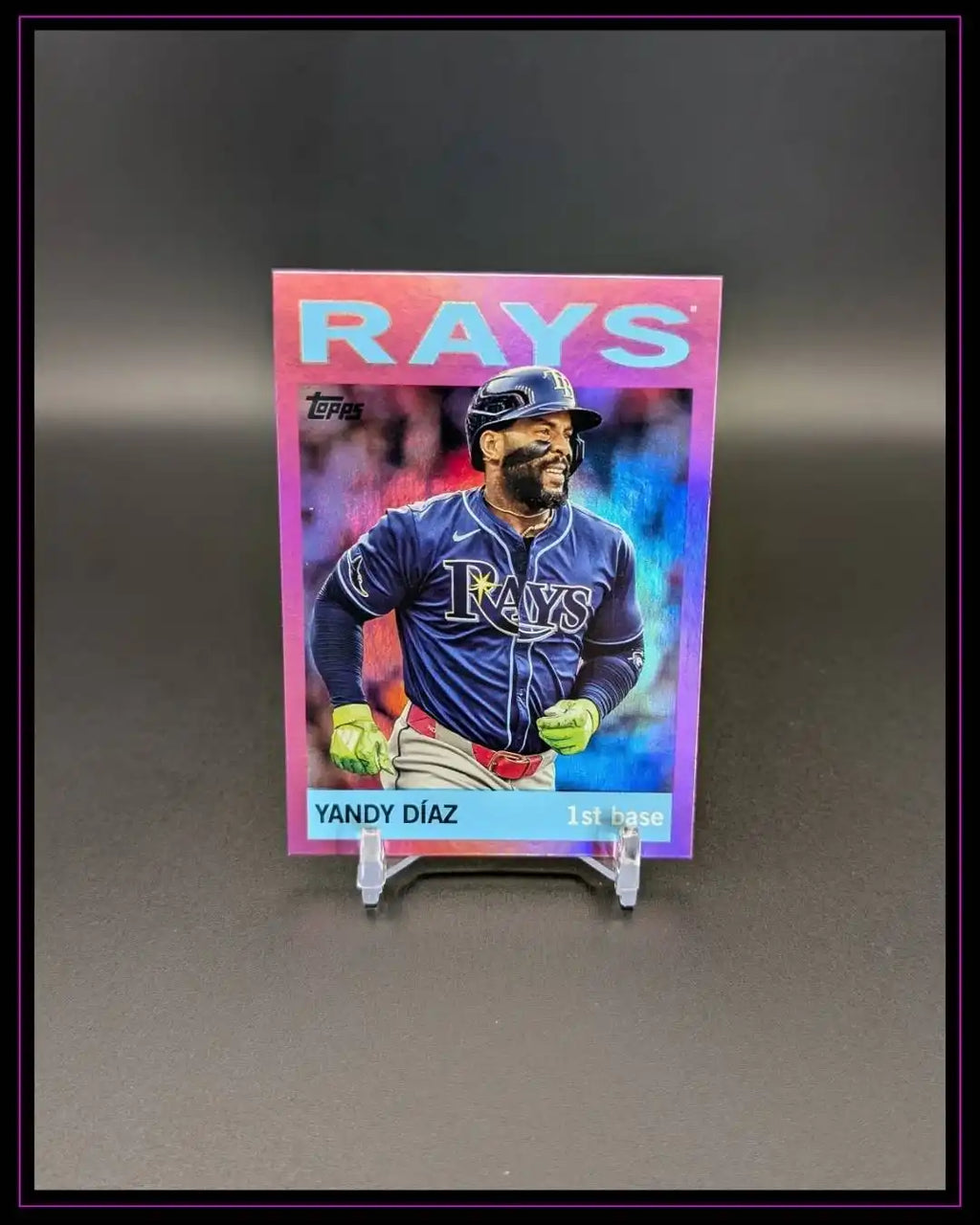 2025 Topps Archives #16 Yandy Díaz Pink Foilboard