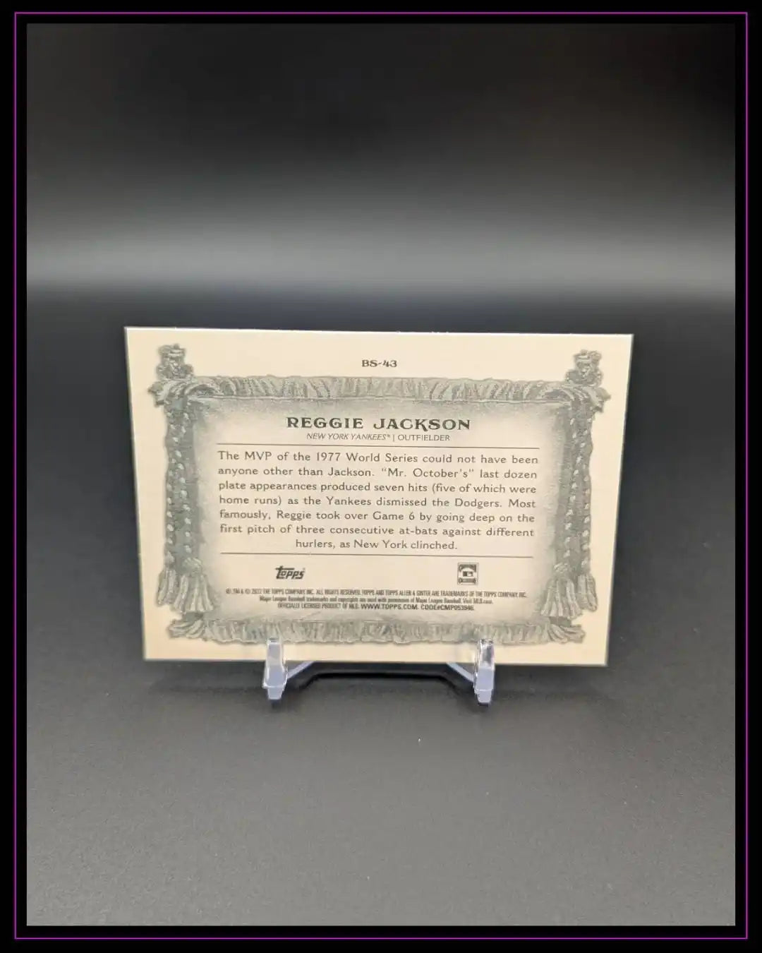 2022 Topps Allen & Ginter #BS-43 Reggie Jackson Banner Seasons