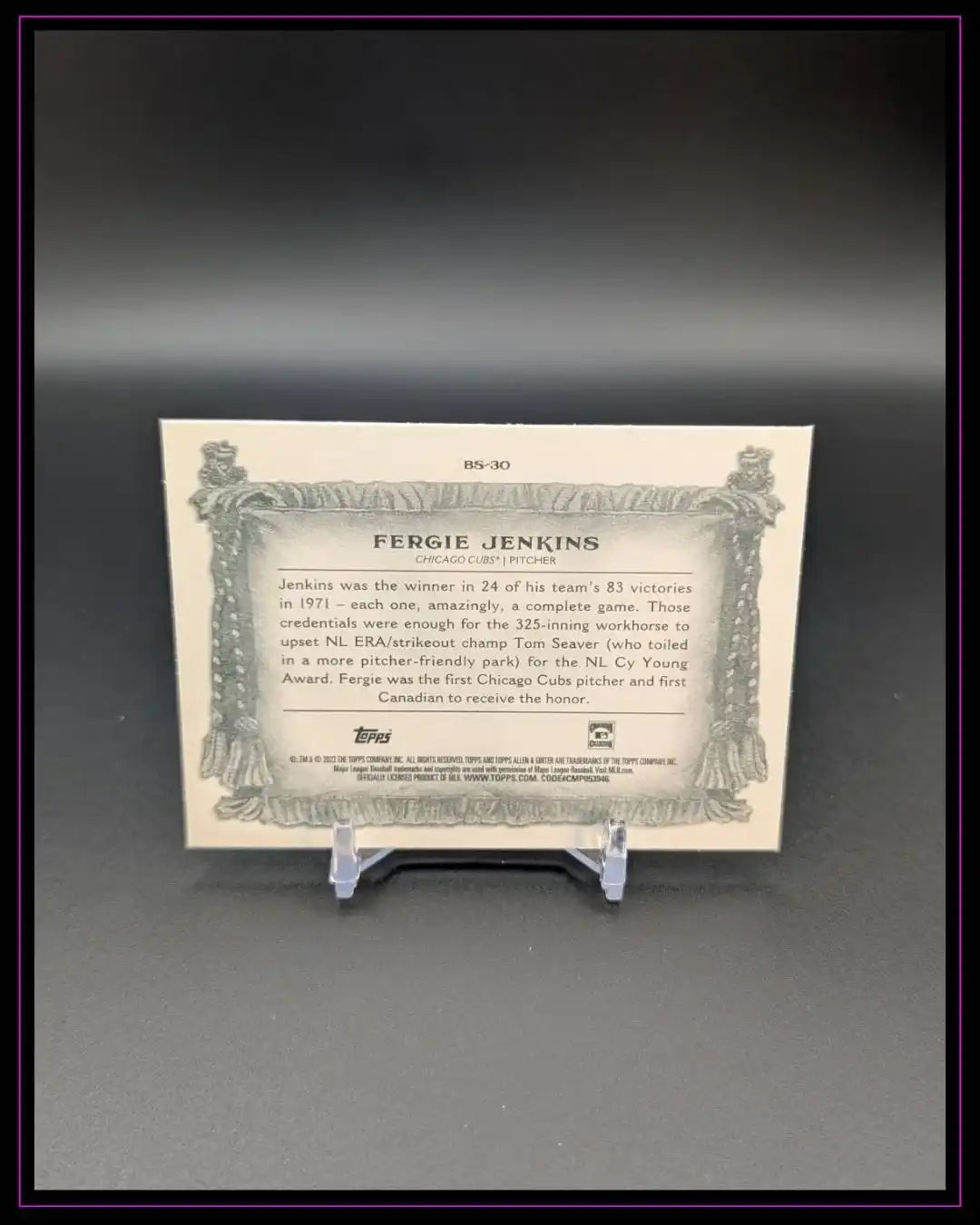2022 Topps Allen & Ginter #BS-30 Fergie Jenkins Banner Seasons
