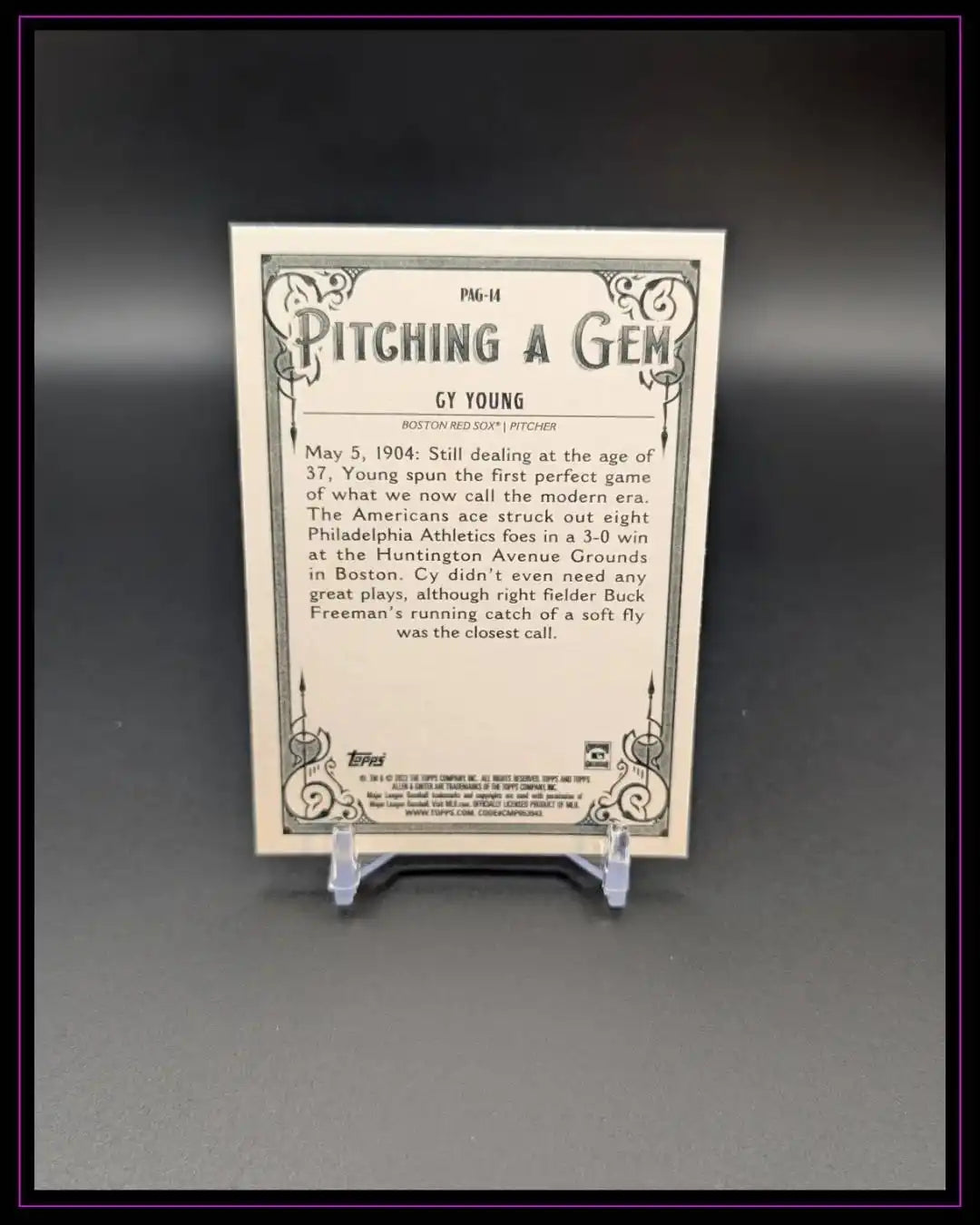 2022 Topps Allen & Ginter #PAG-14 Cy Young Pitching a Gem