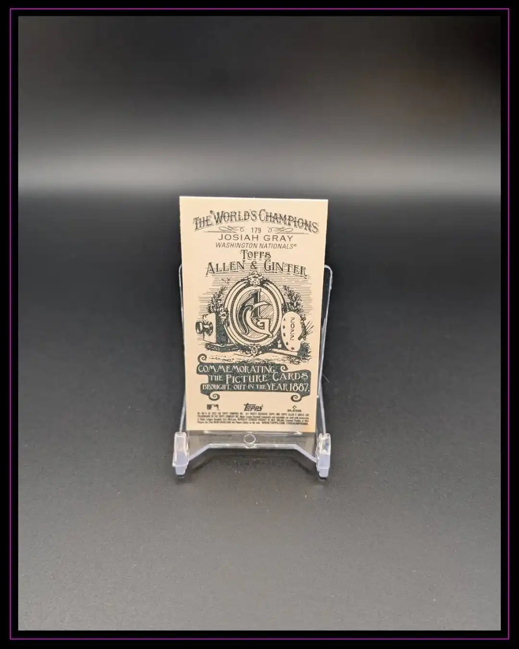 2022 Topps Allen & Ginter #179 Josiah Gray Mini Allen & Ginter Back RC