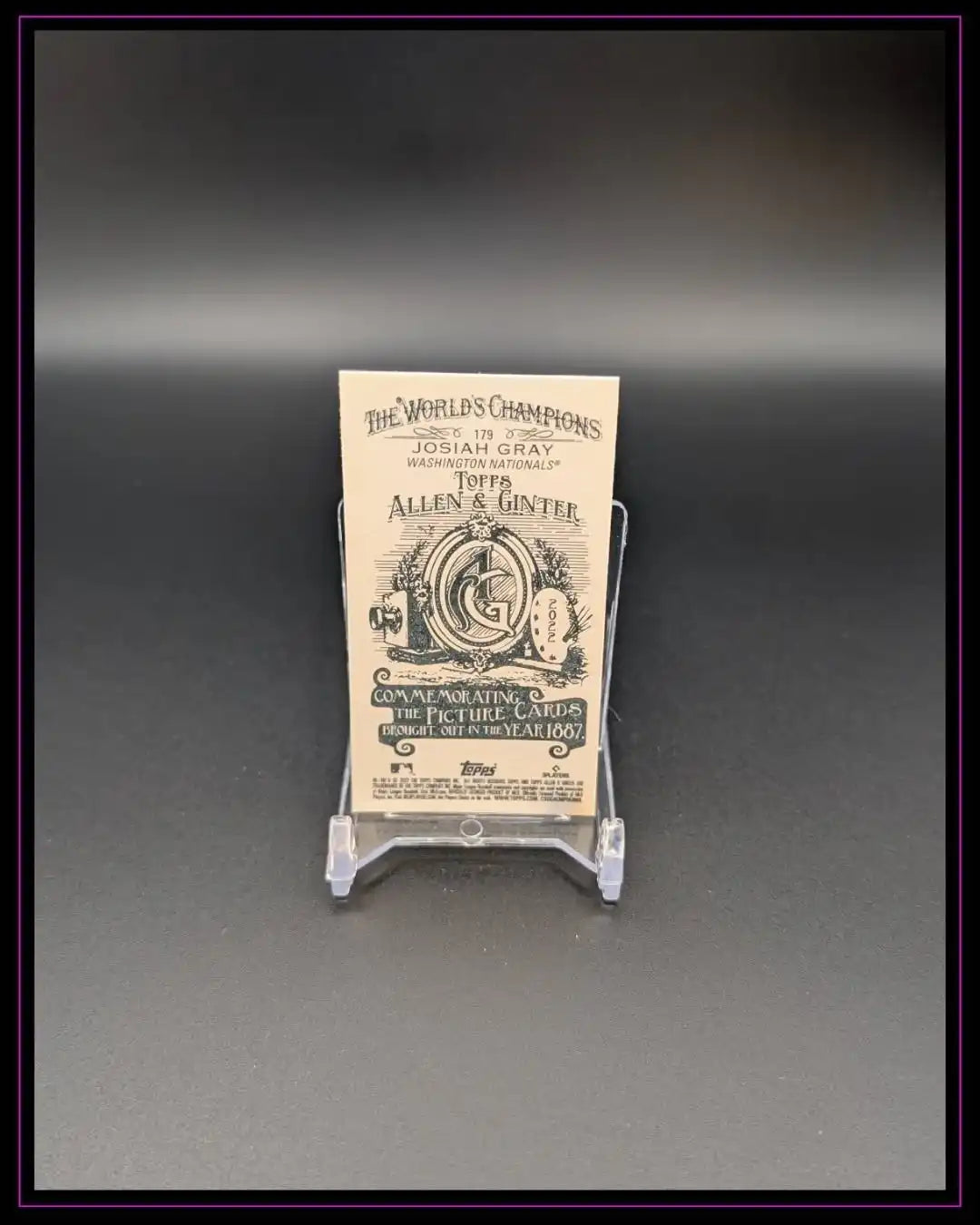 2022 Topps Allen & Ginter #179 Josiah Gray Mini Allen & Ginter Back RC