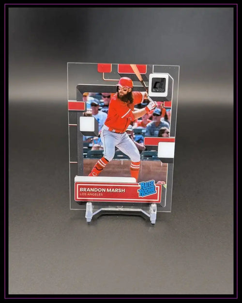 2022 Panini Chronicles #51 Brandon Marsh Clearly Donruss Rated Rookie
