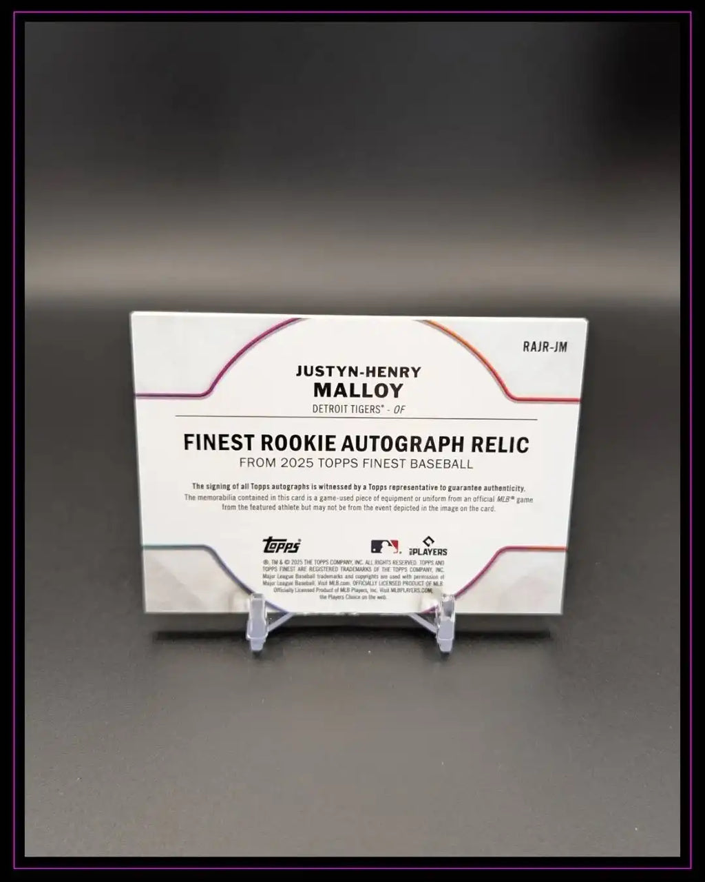 2025 Finest #RAJR-JM Justyn-Henry Malloy Finest Rookies Autographs Relics #/299