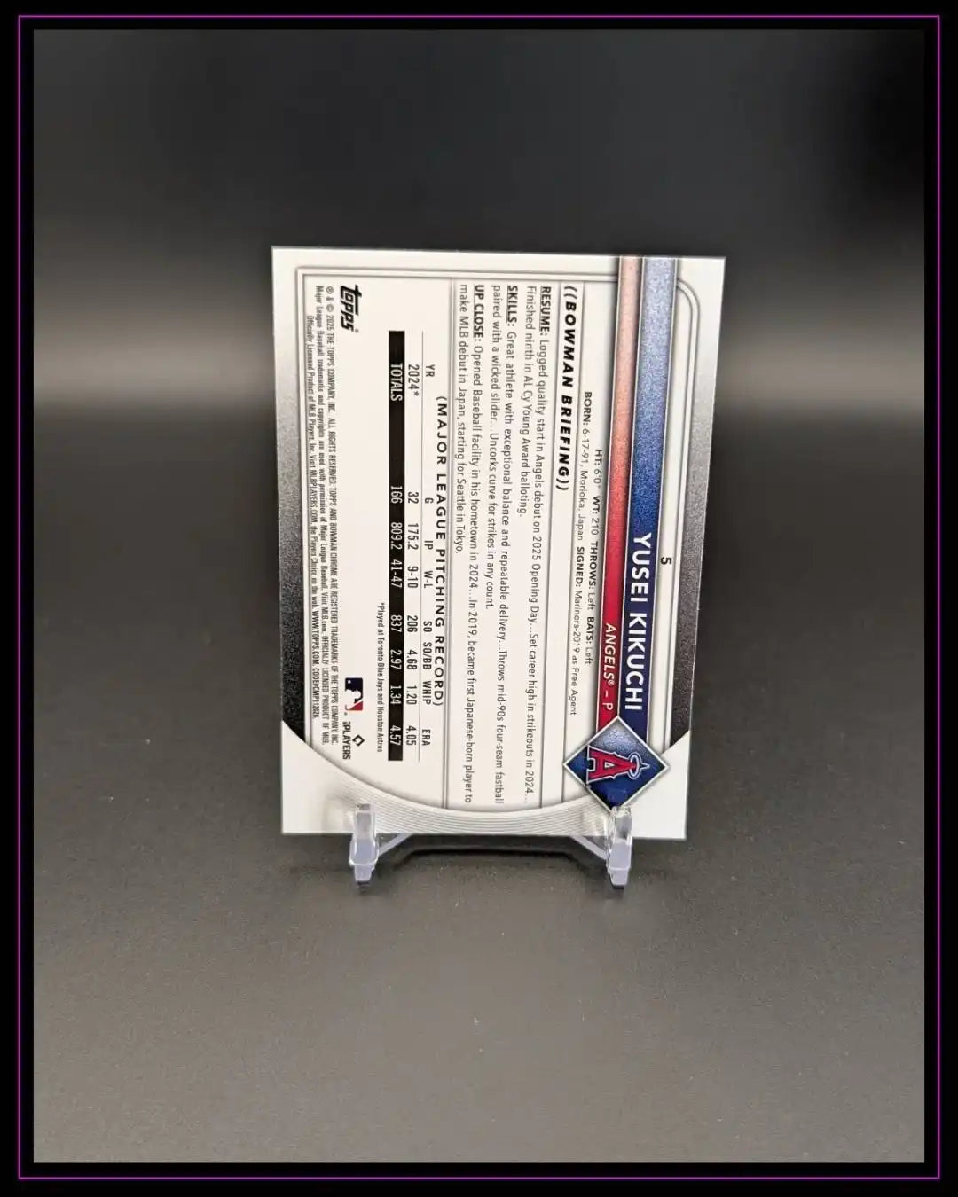 2025 Bowman Chrome Sapphire Edition #5 Yusei Kikuchi