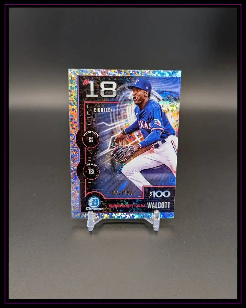 2025 Bowman #BTP-18 Bowman Scouts Top 100 Mini Diamond Refractor #/150