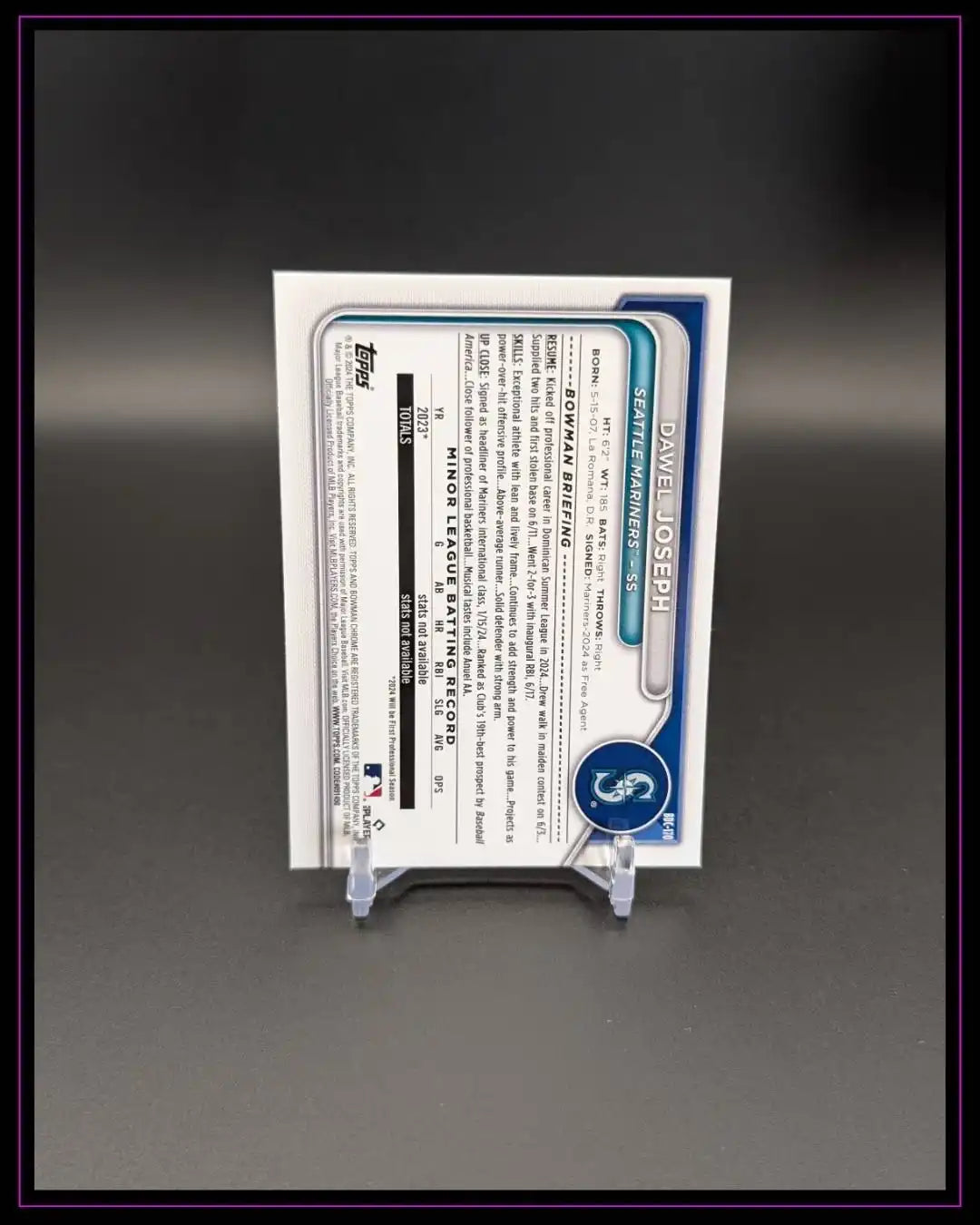 2024 Bowman Draft Sapphire Edition #BDC-170 Dawel Joseph Yellow #/75