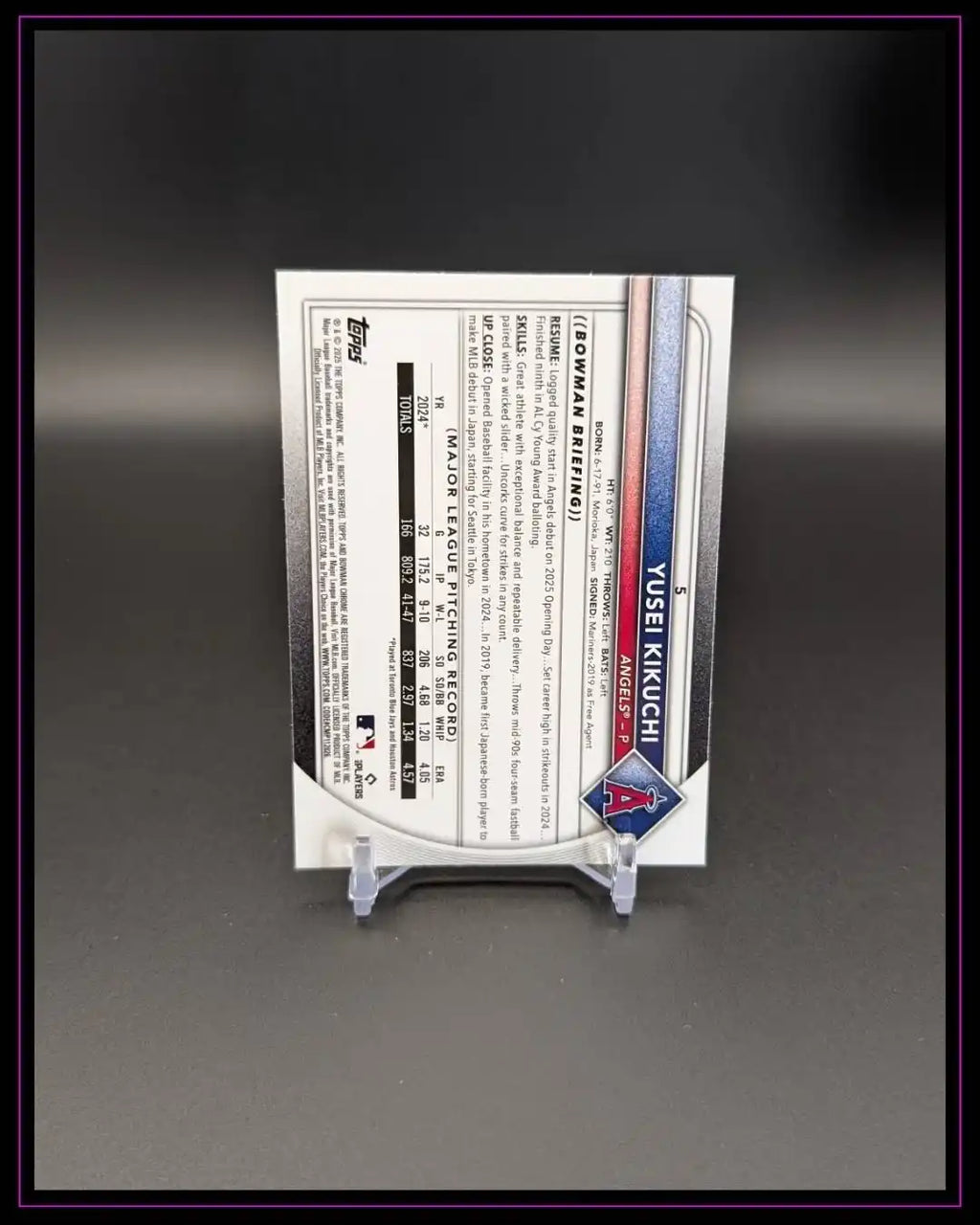 2025 Bowman Chrome Sapphire Edition #5 Yusei Kikuchi Yellow Sapphire #/75