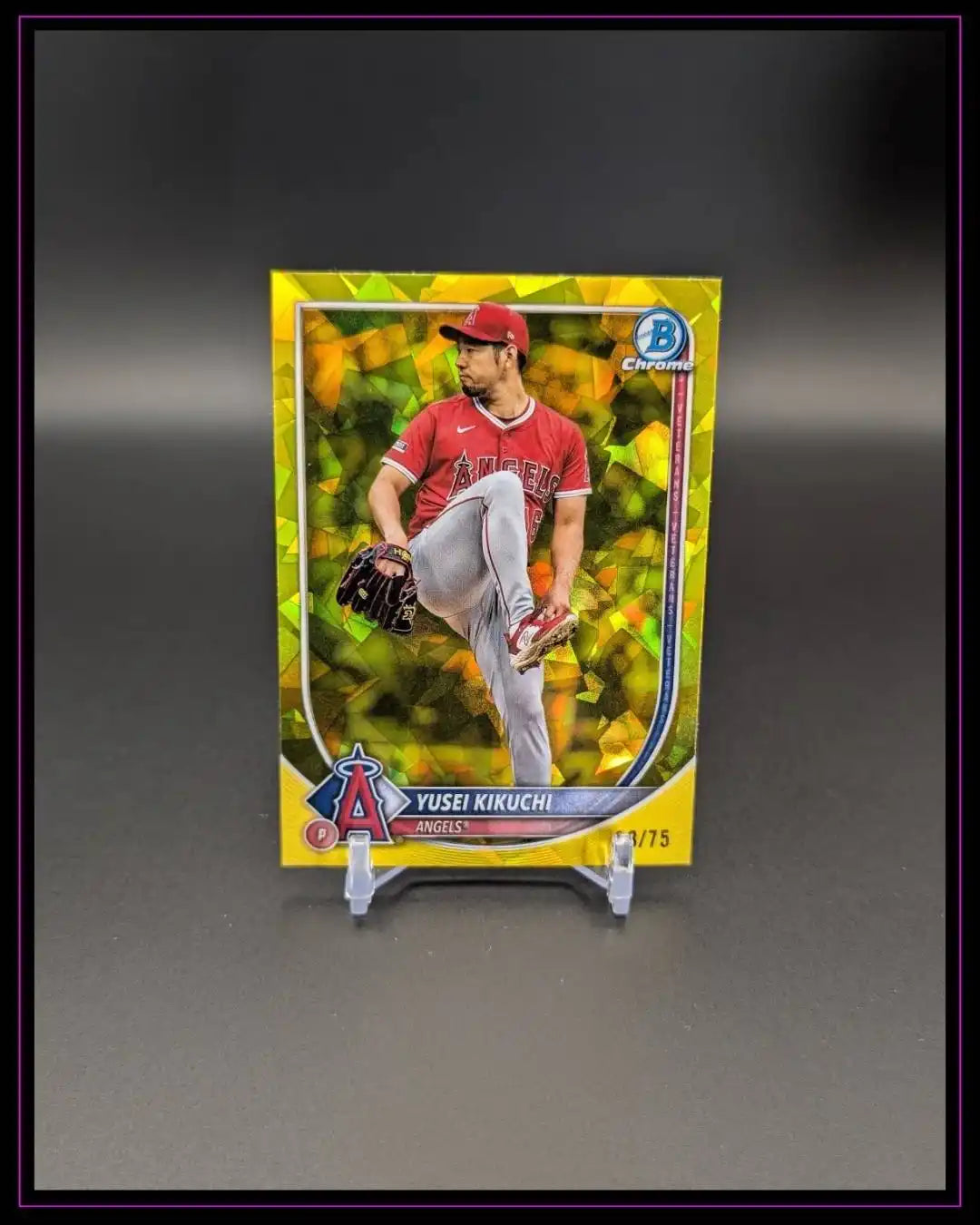 2025 Bowman Chrome Sapphire Edition #5 Yusei Kikuchi Yellow Sapphire #/75