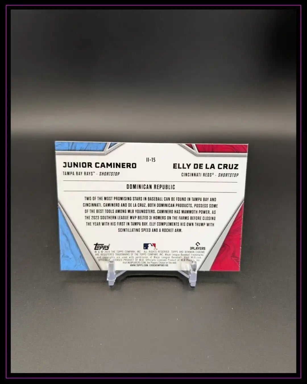 2024 Bowman Chrome #II-15 Elly De La Cruz / Junior Caminero International Impact